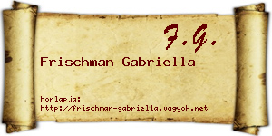 Frischman Gabriella névjegykártya